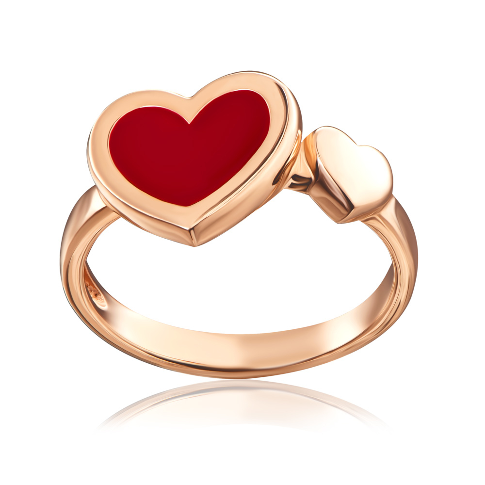 кольцо с сердечком